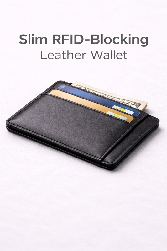 Slim RFID-Blocking Leather Wallet