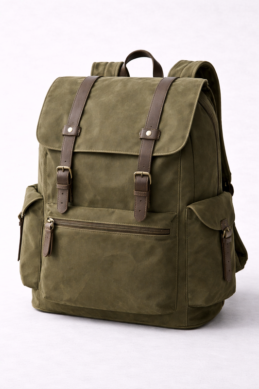 Waxed Canvas Laptop Backpack